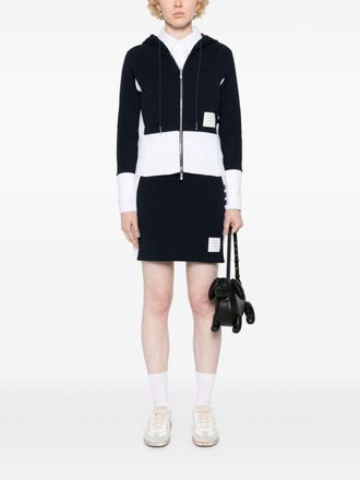 Thom Browne Mini Rok Met Geengineerde 4 Bar In Geblokkeerd Klassiek Effen Klassieke Loopback Jersey