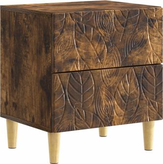 vidaXL Mesita De Noche Roble Ahumado 43 X 34,5 X 48 Cm Vidaxl