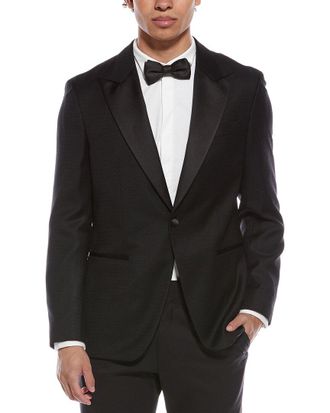 HUGO BOSS Hutson Wool & Silk-Blend Tuxedo Jacket