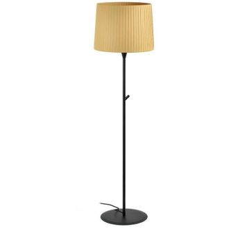 Faro Barcelona Faro Barcelona - Faro samba - Lampada da terra rotonda Tappered con paralume nero, attacco E27