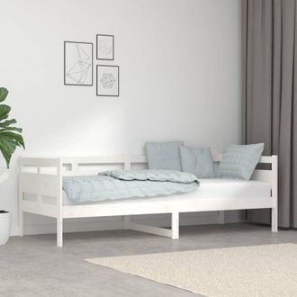 vidaXL Sof&aacute; Cama Madera Maciza De Pino Blanco 80x200 Cm Vidaxl