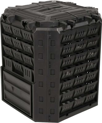 vidaXL Compostador De Jard&iacute;n Negro 71 X 71 X 81,5 Cm 100% Pp Vidaxl