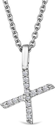 The Diamond Store Love Letter Initial X Lab Diamond Necklace set in 9K White Gold