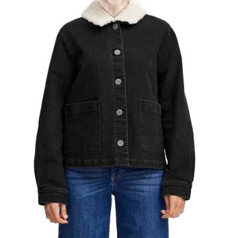 Ichi Ihjeananne Jacket In Washed Black