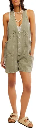 Free People Bonanza Cotton Denim Romper in Laurel Canyon at Nordstrom, Size 14