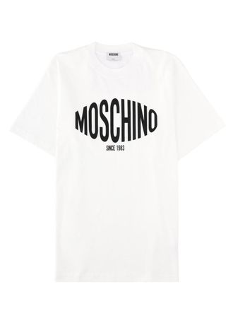 Moschino Crew Neck Curved Logo T-Shirt