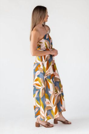 Dress Forum Opal Strapless Wrap Maxi Dress In Blue Multi