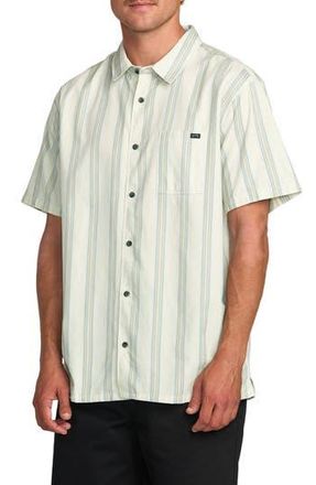 Billabong Sundays Jacquard Short Sleeve Button-Up Shirt in Silver at Nordstrom Rack, Size Xx-Large