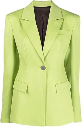 The Attico Levendig Groene Blazer met Reverskraag - Dames - Blazers - Groen - S - Jassen