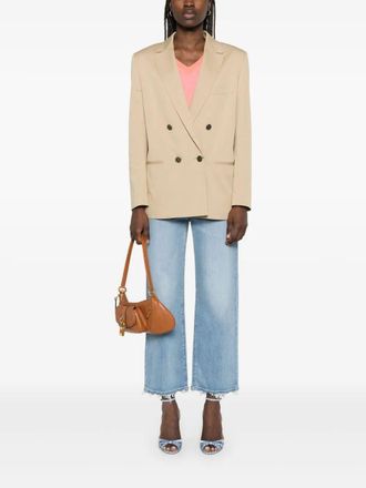 Etro Etro Womens Notched Lapels Blazer - Nude Cotton - Size EU 44 (Womens)