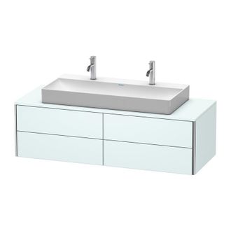 Duravit Mueble De Pared Duravit Xsquare Vanity 140,0 X 54,8 Cm, 4 Cajones, Para Lavabo Vero Air, Color (frente/cuerpo): Azul Claro Mate - Xs4915m0909