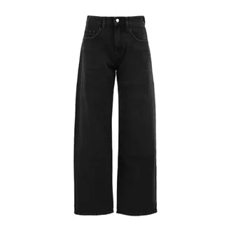 Icon Denim Los Angeles Dames, Jeans, Zwart, Maat: W24 Katoen