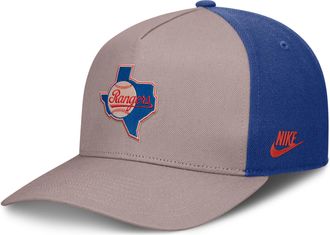 Nike Texas Rangers Cooperstown Rise Nike Mens MLB A-Frame Adjustable Hat in Brown | NB1A0KJ6T86-LCD