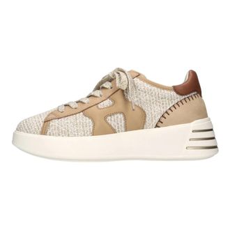 Hogan Leren en Stoffen Sneakers - Dames - Sneakers - Beige - 41 EU - Leer - Schoenen