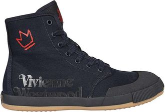 Vivienne Westwood Hoge sneakers van katoen met rubberen zool - Heren - Sneakers - Zwart - 40 EU - Katoen - Schoenen