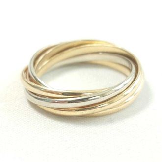 Cartier Trinity Yellow Gold (18K) White Gold (18K) Band Ring (Pre-Owned)