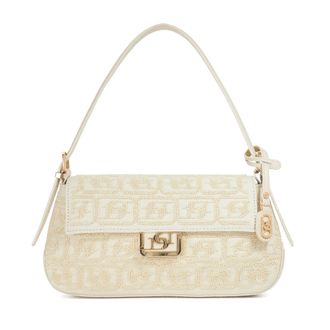 Dune London Womens Accessories Highgate - Monogram Shoulder Bag - Cream Fabric - One Size