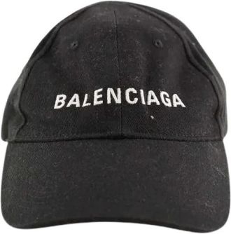 Balenciaga Pre-owned Casquette - Dames - Vintage Accessoires - Zwart - ONE Size - Katoen - Vintage