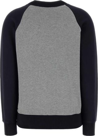 Miu Miu Womens Grey Cotton Sweatshirt Grigioblu Exterior: Maglieria Sweater