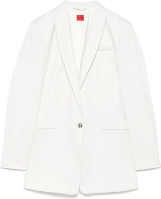 HUGO BOSS Blazer con dettagli lamé - Bianco