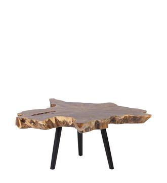 Moycor Mesa centro irregular madera de teca bicolor