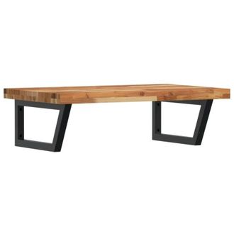 vidaXL Estante De Lavabo De Pared Acero Y Madera Maciza De Acacia Vidaxl