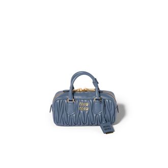Miu Miu Arcadie Matelass&eacute; Nappa Leather Bag, Woman, Aviation Blue