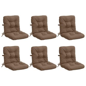 vidaXL Cojines Para Sillas De Respaldo Alto En 6 Piezas Vianen 6 Pcs Vidaxl