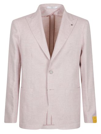 Tagliatore Pastel Linen-Cotton Notch-Lapel Blazer
