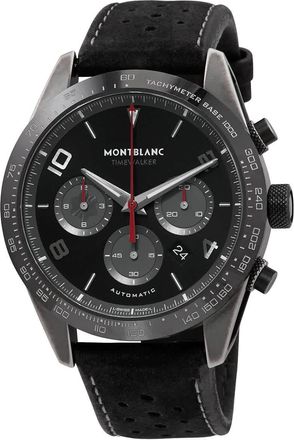 Montblanc TimeWalker Chronograph Limited Edition Automatic Black Dial Mens Watch 124073