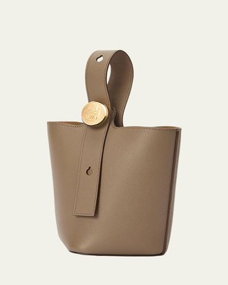 Loewe Pebble Mini Bucket Bag in Grain Leather