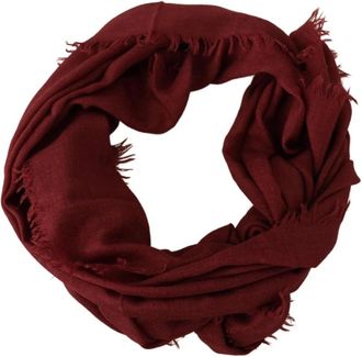 Dolce & Gabbana Cashmere Sjaal Met Franjes - Heren - Wintersjaals - Rood - ONE Size - Kasjmier - Accessoires