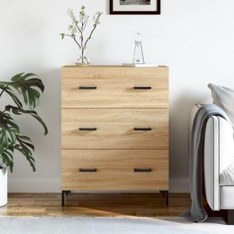 vidaXL Aparador De Madera De Ingenier&iacute;a Roble Sonoma 69,5x34x90 Cm Vidaxl