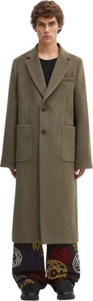 Our Legacy Jassen, Heren, Groen, M, Wol, Robe Overcoat