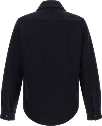 Moncler Virgin Wool Overshirt - Navy