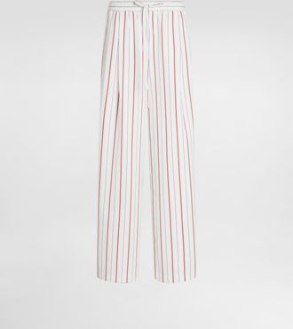 Dolce & Gabbana Striped Poplin Trousers - Woman Pants And Shorts Multi-colored 36