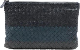 Bottega Veneta Pre-owned Clutches, female, Multicolor, Size: ONE SIZE Pre-owned Woven Leather Clutch