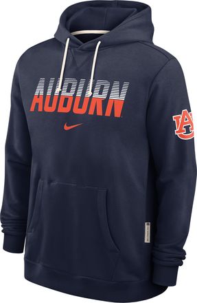 Nike Auburn Sideline Standard Issue Nike Mens Dri-FIT College Pullover Hoodie in Blue | 03AZ41SAUN-8DF