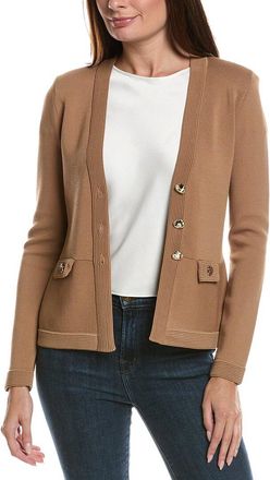 Elie Tahari V-Neck Knit Suit Blazer