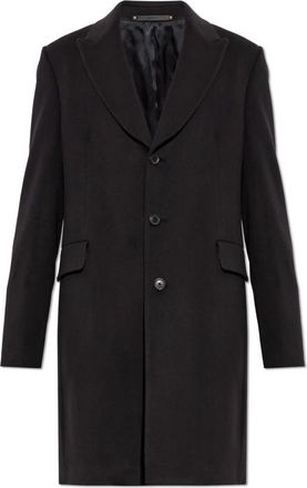 Paul Smith Cappotto in lana con spacco singolo - - Coats - Uomo - Nero - L