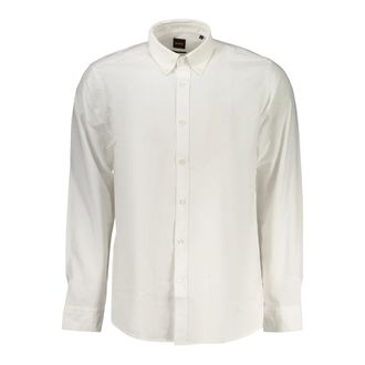 HUGO BOSS Hugo, Casual Shirts, male, White, Size: 2XL Long-Sleeved Shirt