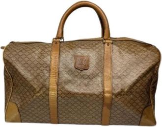 Celine Pre-owned Leren Weekendtas - Dames - Vintage Weekendtas - Bruin - ONE Size - Leer - Vintage