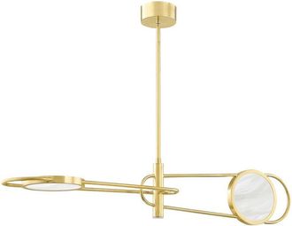 Hudson Valley Lighting Jervis 2 Light Pendant Brass, Alabaster