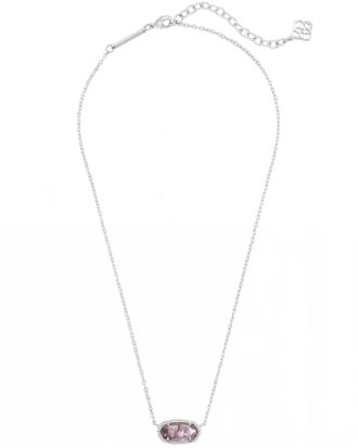 Kendra Scott Womens Elisa Pendant Necklace In Silver/rhodium