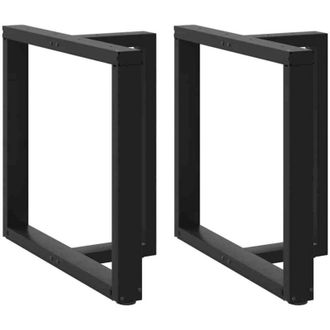 vidaXL Patas Para Mesa De Comedor En Forma De T (2 Unidades), Color Negro, 80 X 35 X (72-73) Cm, Acero Vidaxl