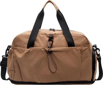 Generic Compatible For Travel Bag Large Capaci ort Trip Dry Wet Separation Sports Fitn Tourism Storage Lage(Khaki - expandable)