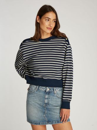 Tommy Hilfiger Gestreepte sweater met ronde hals