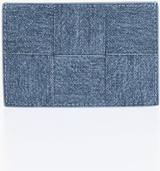 Bottega Veneta Denim Effect Cotton Card Holder size Unica