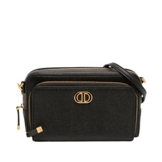 Dior Pre-owned Caro Double Pouch - Dames - Pre-owned - Zwart - Maat: ONE Size Leer