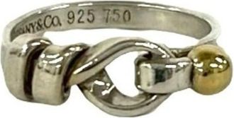 Tiffany & Co. Gold Silver Yellow Gold (18K) Silver 925 Band Ring (Pre-Owned)